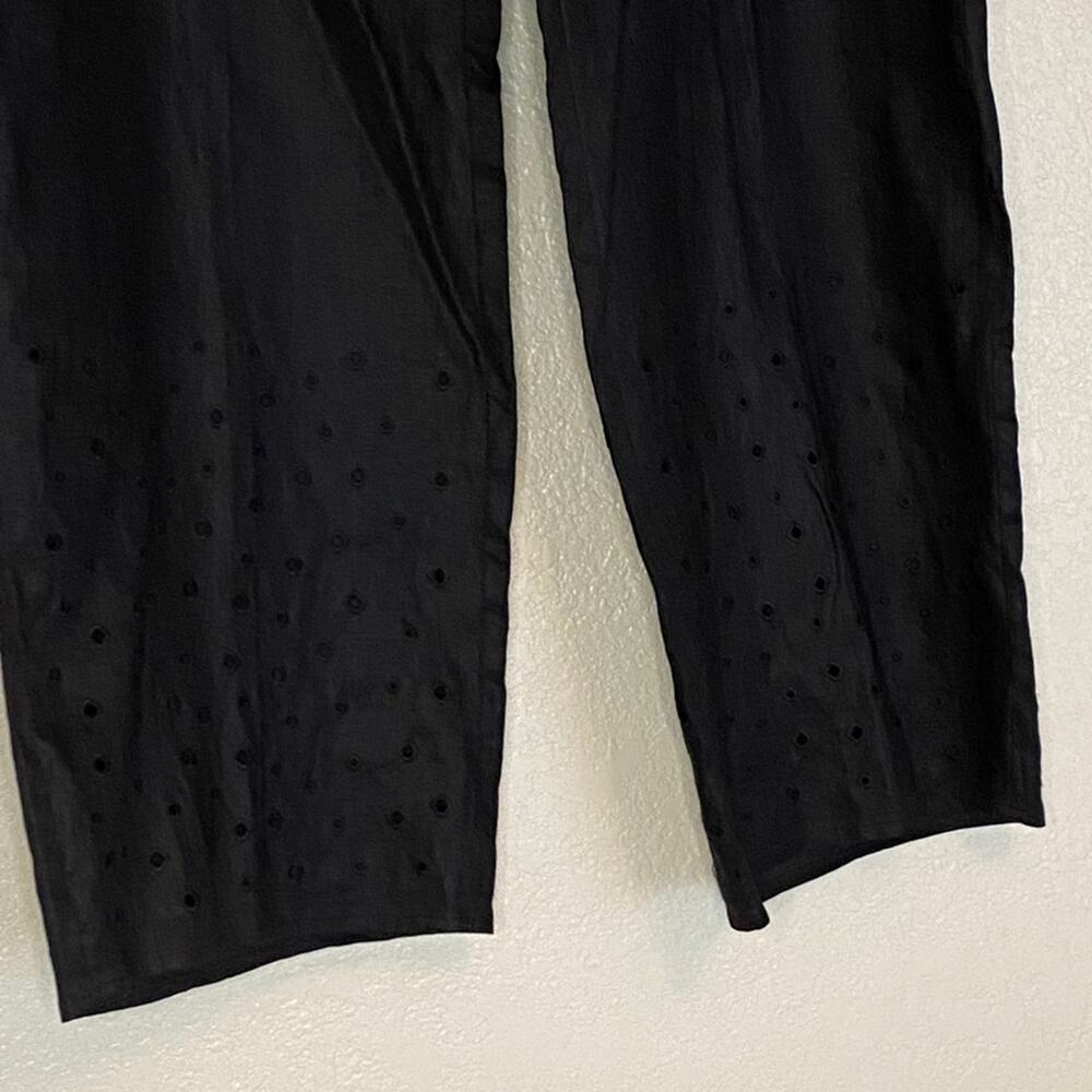 Cerruti 1881 Black linen drawstring pants - Picture 3 of 4